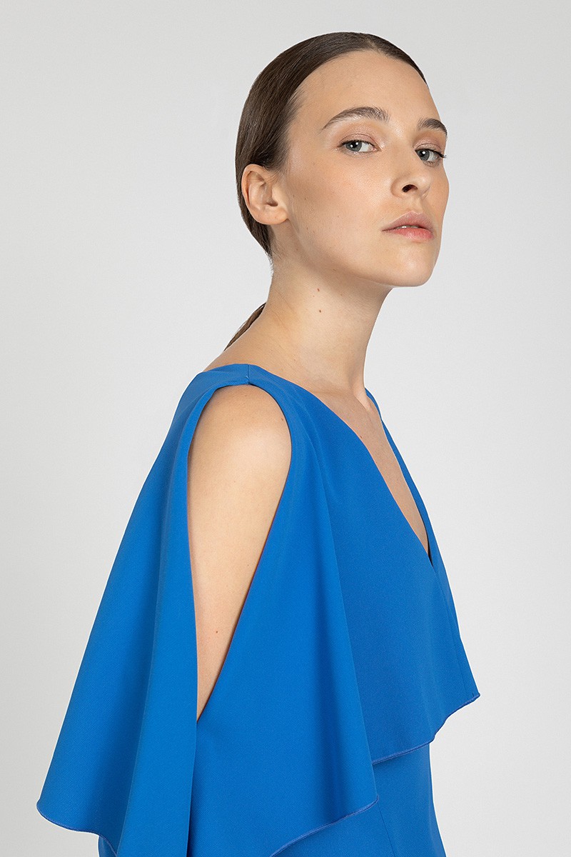 Платье VASSA&Co, пол женский, цвет синий, фото №3