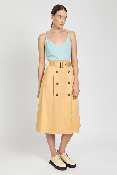 Юбка VASSA&Co, пол женский, цвет коричневый, фото №2