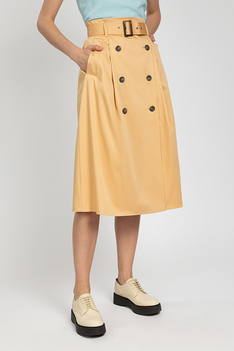 Юбка VASSA&Co, пол женский, цвет коричневый, фото №3