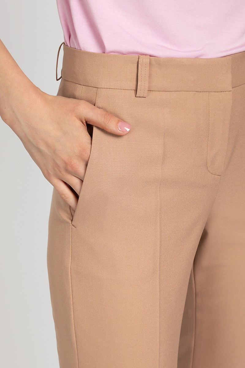 Классические прямые брюки VASSA&Co, пол женский, цвет коричневый, фото №4