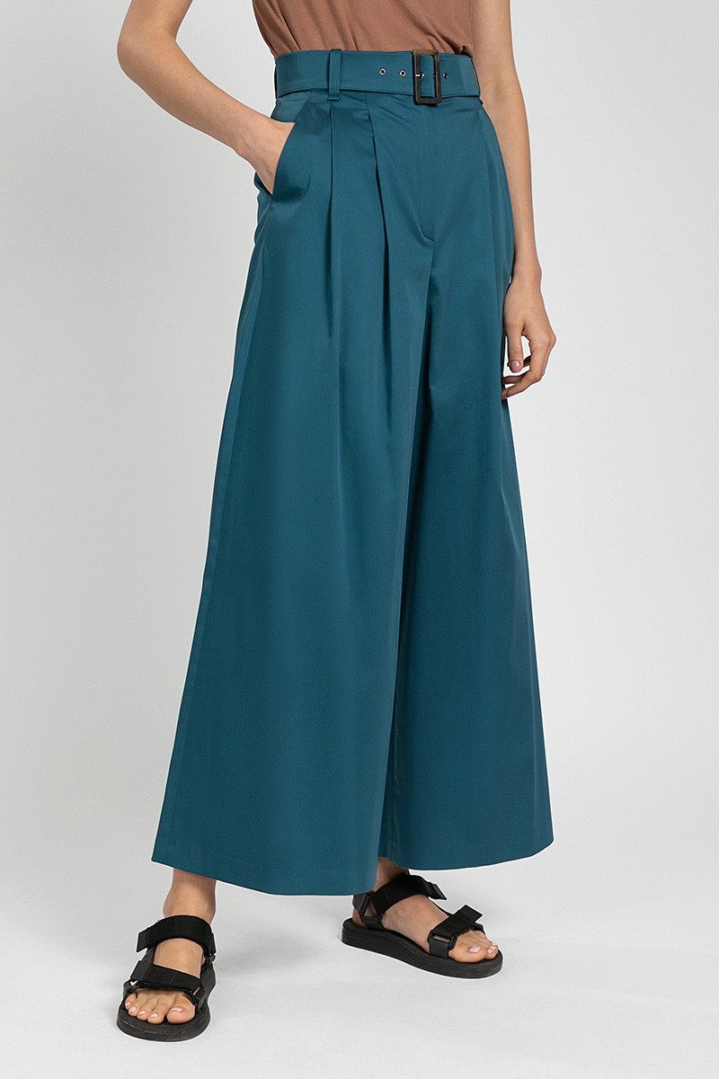 Pants VASSA&Co, пол female, цвет синий, фото №2