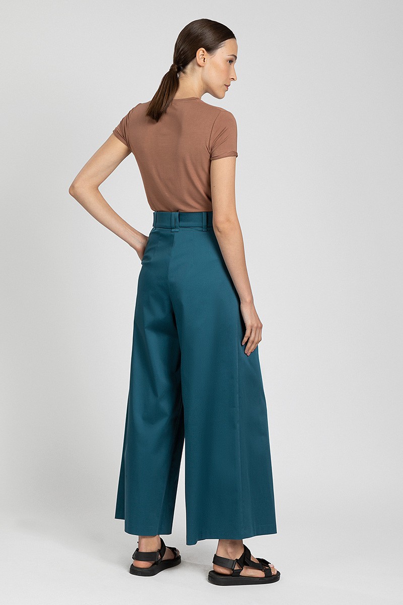 Pants VASSA&Co, пол female, цвет синий, фото №3