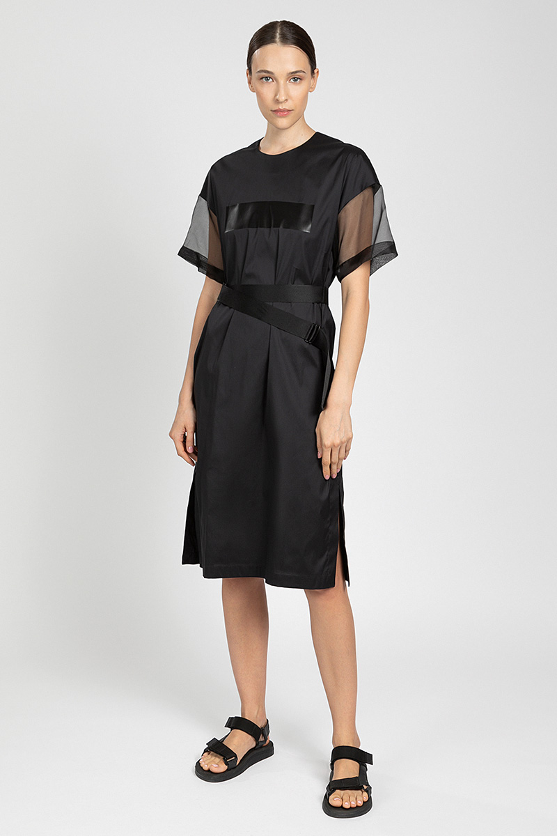 Платье в спортивном стиле VASSA&Co, пол женский, цвет черный