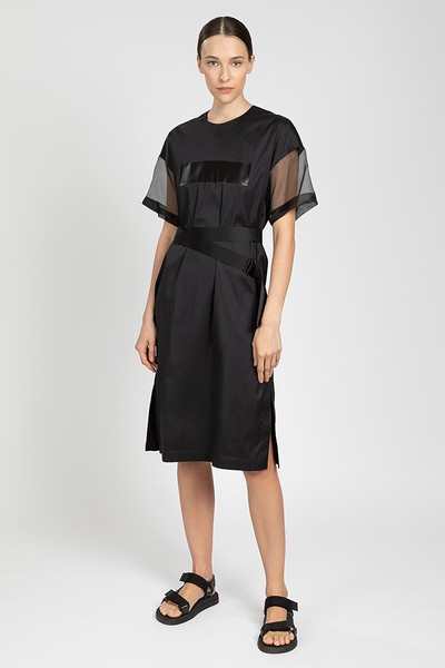 Платье в спортивном стиле VASSA&Co, пол женский, цвет черный, фото №3