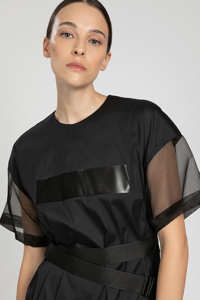 Платье в спортивном стиле VASSA&Co, пол женский, цвет черный, фото №2