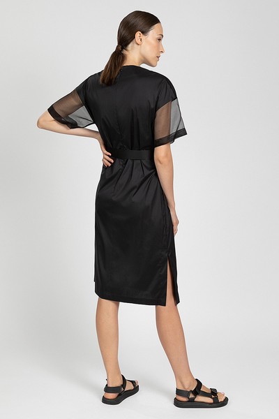 Платье в спортивном стиле VASSA&Co, пол женский, цвет черный, фото №4