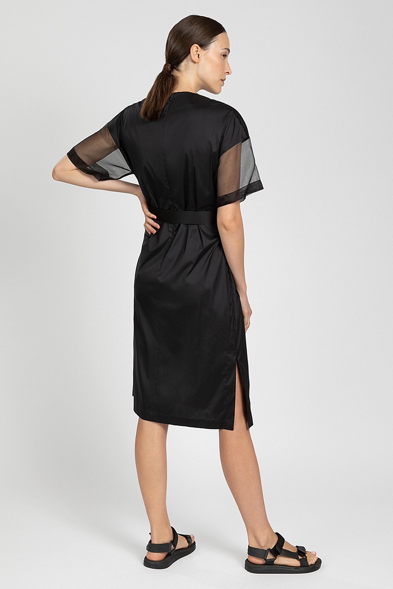 Платье в спортивном стиле VASSA&Co, пол женский, цвет черный, фото №4