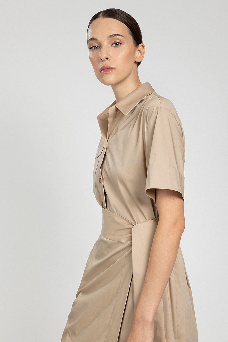 Dress VASSA&Co, пол female, цвет бежевый, фото №4