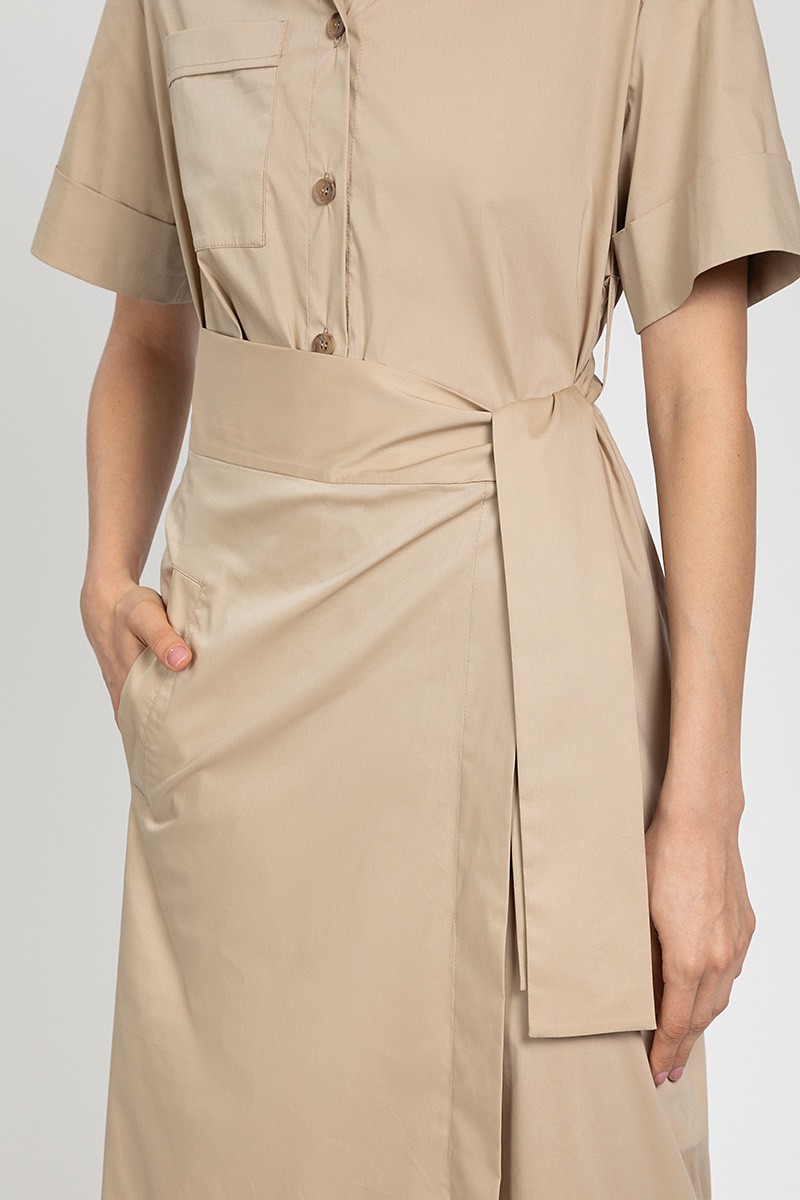 Dress VASSA&Co, пол female, цвет бежевый, фото №6