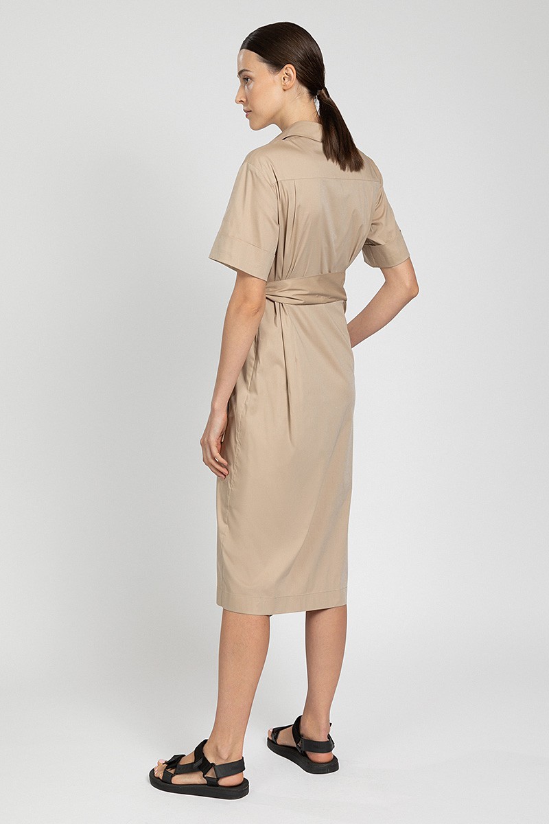 Dress VASSA&Co, пол female, цвет бежевый, фото №5