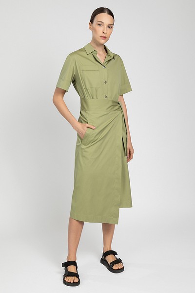 Платье VASSA&Co, пол женский, цвет зеленый, фото №3