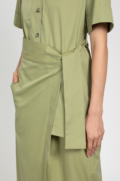 Платье VASSA&Co, пол женский, цвет зеленый, фото №6