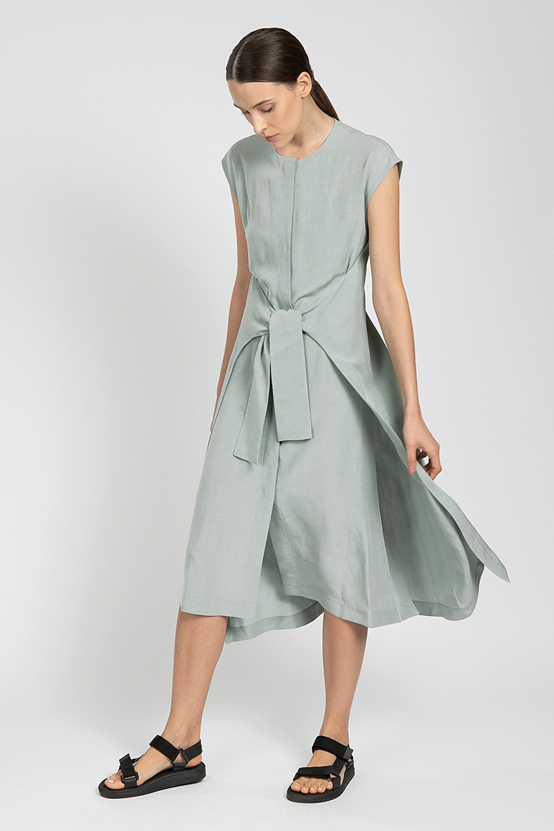 Платье с отлетными деталями VASSA&Co, пол женский, цвет коричневый