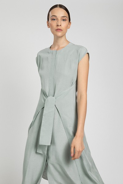 Платье с отлетными деталями VASSA&Co, пол женский, цвет коричневый, фото №2