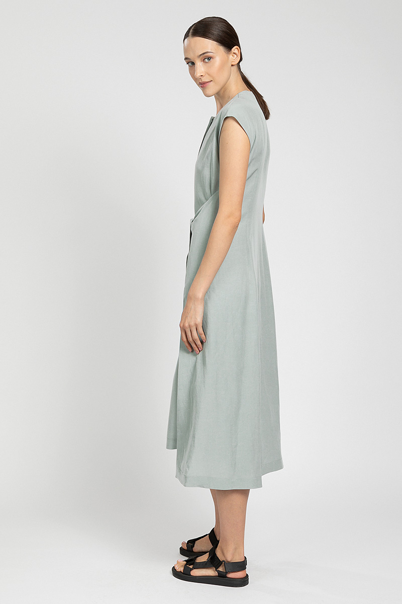 Платье с отлетными деталями VASSA&Co, пол женский, цвет коричневый