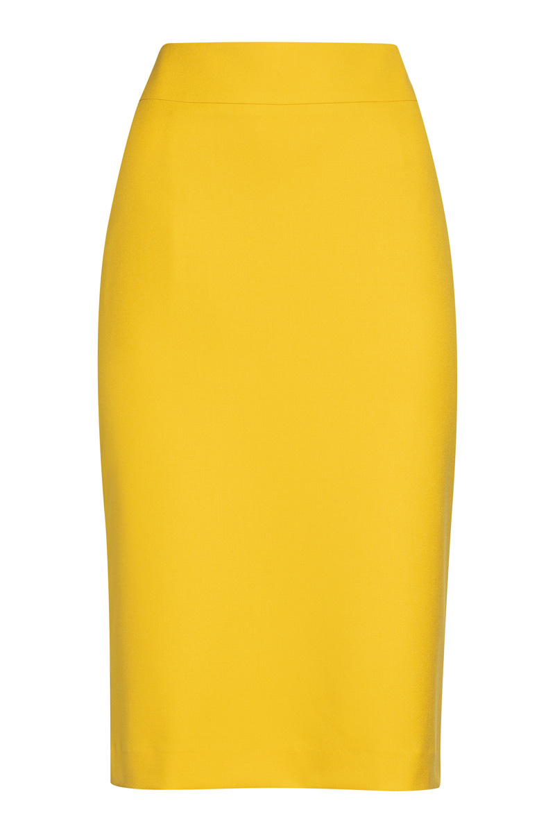 Классическая юбка зауженного силуэта VASSA&Co, пол женский, цвет желтый, фото №6