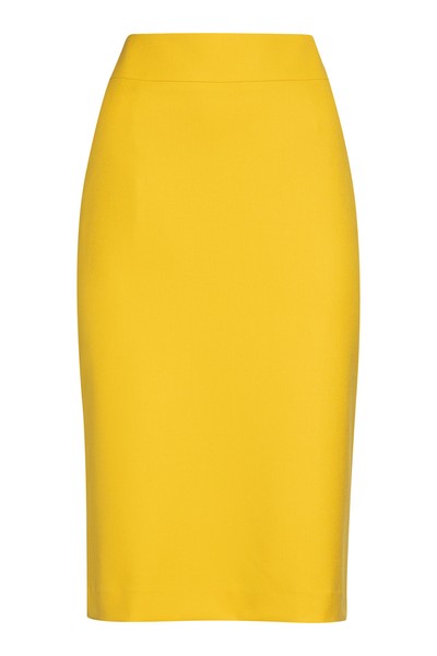 Классическая юбка зауженного силуэта VASSA&Co, пол женский, цвет желтый, фото №6