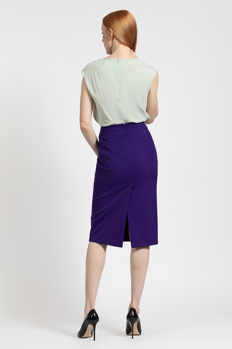 Базовая блузка из вискозы VASSA&Co, пол женский, цвет зеленый, фото №4