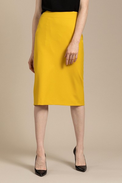 Классическая юбка зауженного силуэта VASSA&Co, пол женский, цвет желтый, фото №3
