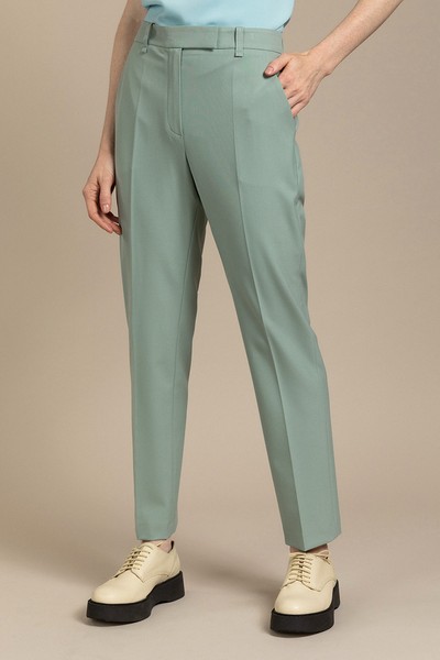 Зауженные базовые брюки VASSA&Co, пол женский, цвет хаки, фото №3