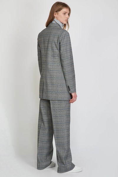 Жакет прямой серого цвета в клетку VASSA CODE, пол женский, цвет серый, фото №4