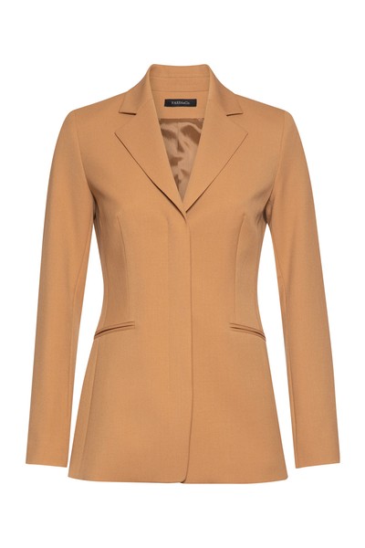 Жакет приталенного силуэта VASSA&Co, пол женский, цвет бежевый, фото №5