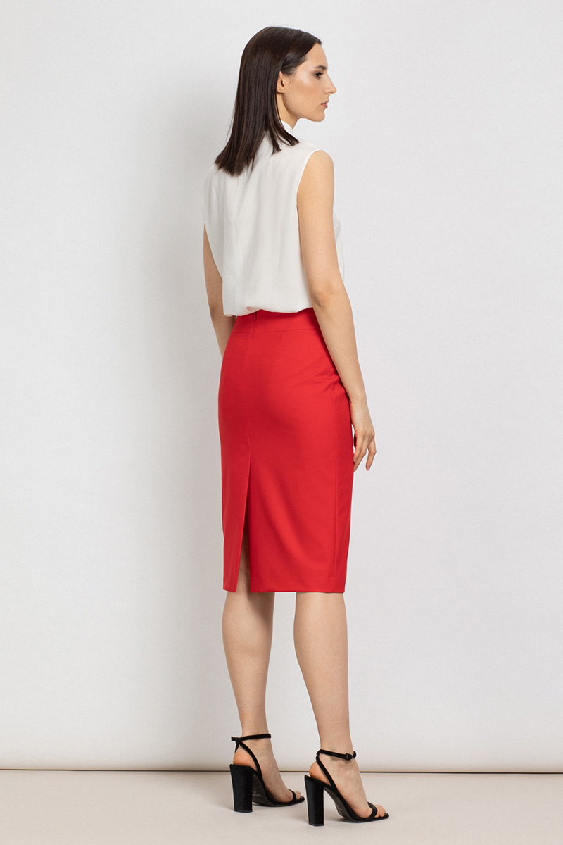 Классическая юбка зауженного силуэта VASSA&Co, пол женский, цвет красный