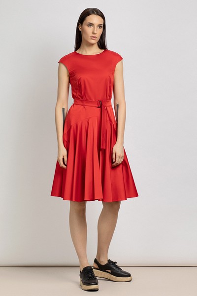 Платье приталенного кроя VASSA&Co, пол женский, цвет красный, фото №2
