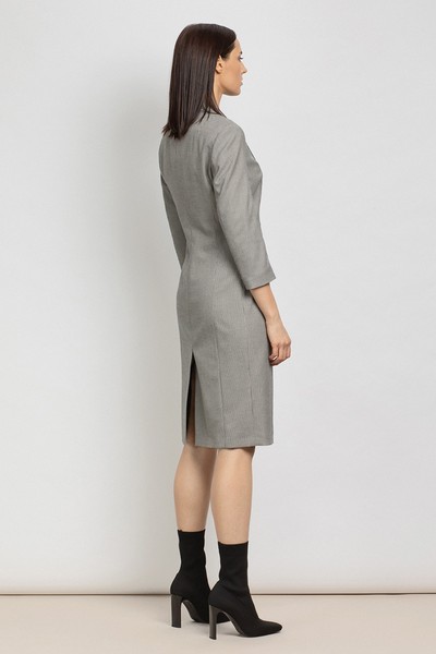 Платье-жакет приталенного силуэта VASSA&Co, пол женский, цвет черный, фото №3