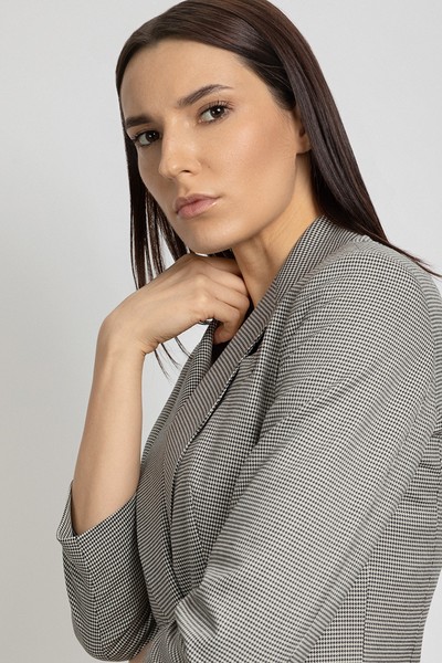 Платье-жакет приталенного силуэта VASSA&Co, пол женский, цвет черный, фото №4