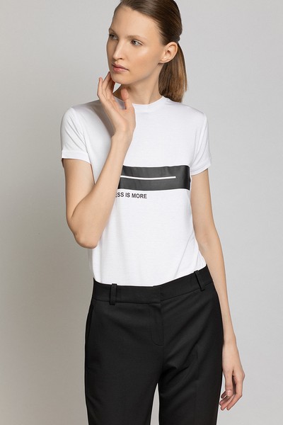 Футболка женская с принтом VASSA&Co, пол женский, цвет белый, фото №2