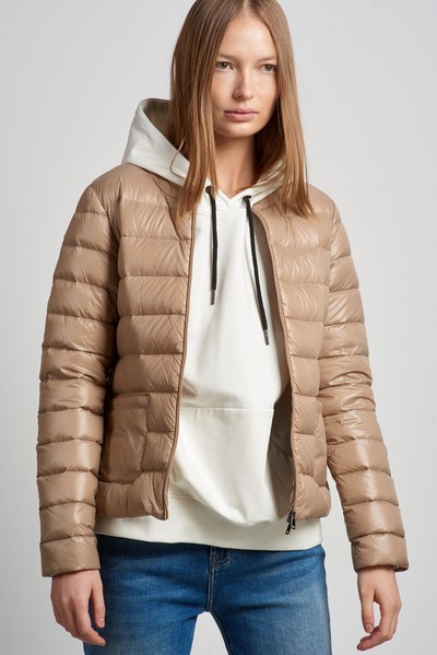 Куртка пуховик без воротника VASSA CODE, пол женский, цвет коричневый, фото №2