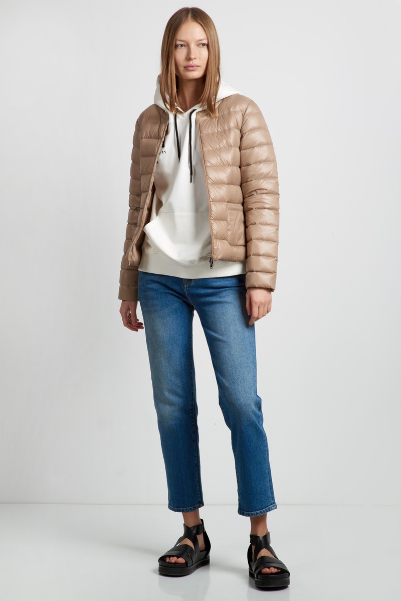 Куртка пуховик без воротника VASSA CODE, пол женский, цвет коричневый, фото №3