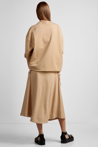 Юбка с запахом бежевого цвта VASSA CODE, пол женский, цвет коричневый, фото №3