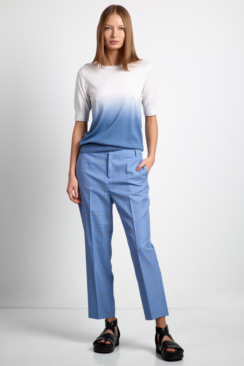 Брюки женские VASSA CODE, пол женский, цвет голубой, фото №2