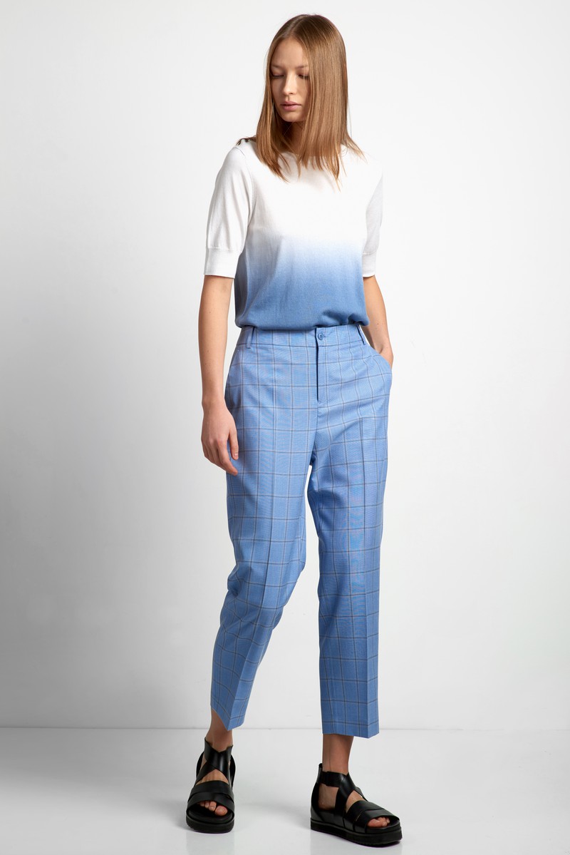 Брюки женские VASSA CODE, пол женский, цвет голубой, фото №3
