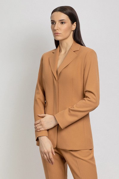 Жакет приталенного силуэта VASSA&Co, пол женский, цвет бежевый, фото №2