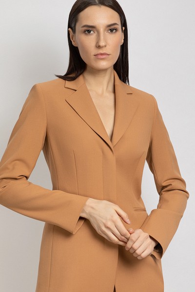 Жакет приталенного силуэта VASSA&Co, пол женский, цвет бежевый, фото №3