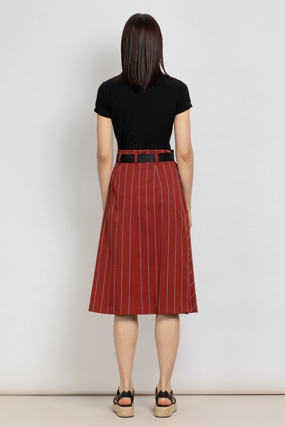 Юбка А-образного силуэта VASSA&Co, пол женский, цвет бордовый, фото №5