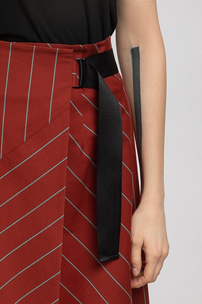 Юбка А-образного силуэта VASSA&Co, пол женский, цвет бордовый, фото №6