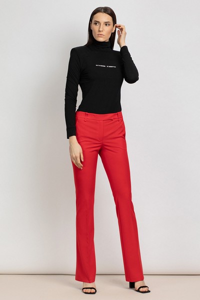 Брюки VASSA&Co, пол женский, цвет красный, фото №3