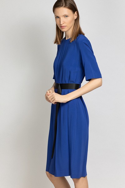 Платье свободного кроя VASSA&Co, пол женский, цвет синий, фото №2