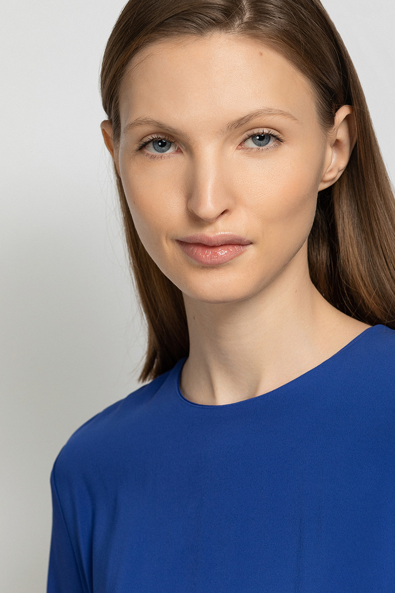 Платье свободного кроя VASSA&Co, пол женский, цвет синий