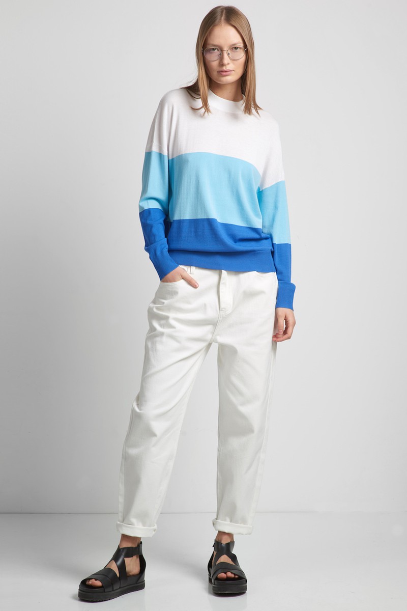 Джемпер женский VASSA CODE, пол женский, цвет синий, фото №2