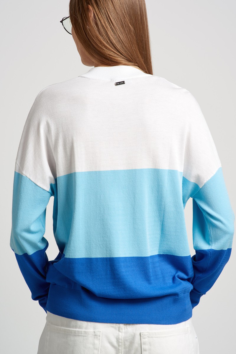 Джемпер женский VASSA CODE, пол женский, цвет синий, фото №4