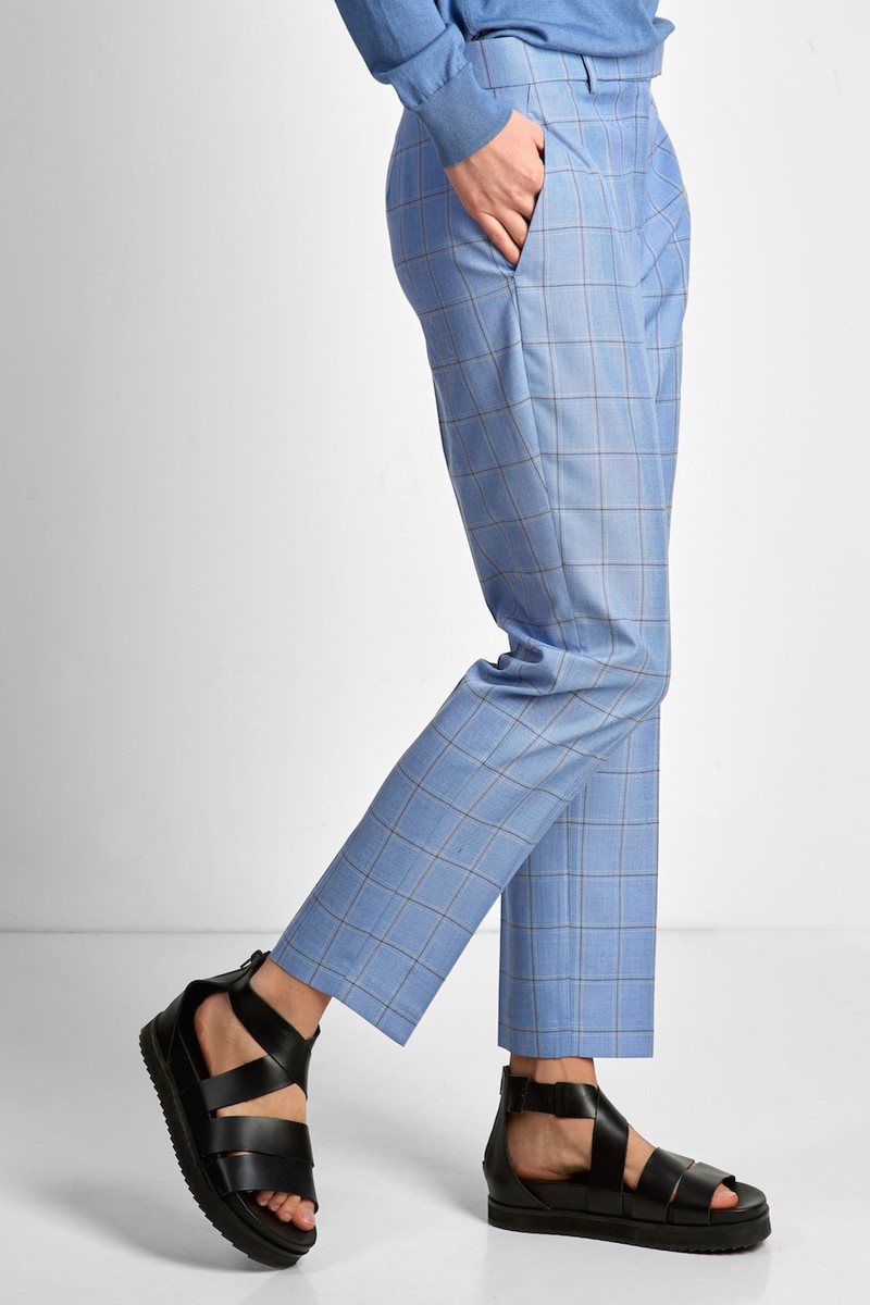 Брюки женские VASSA CODE, пол женский, цвет голубой, фото №4