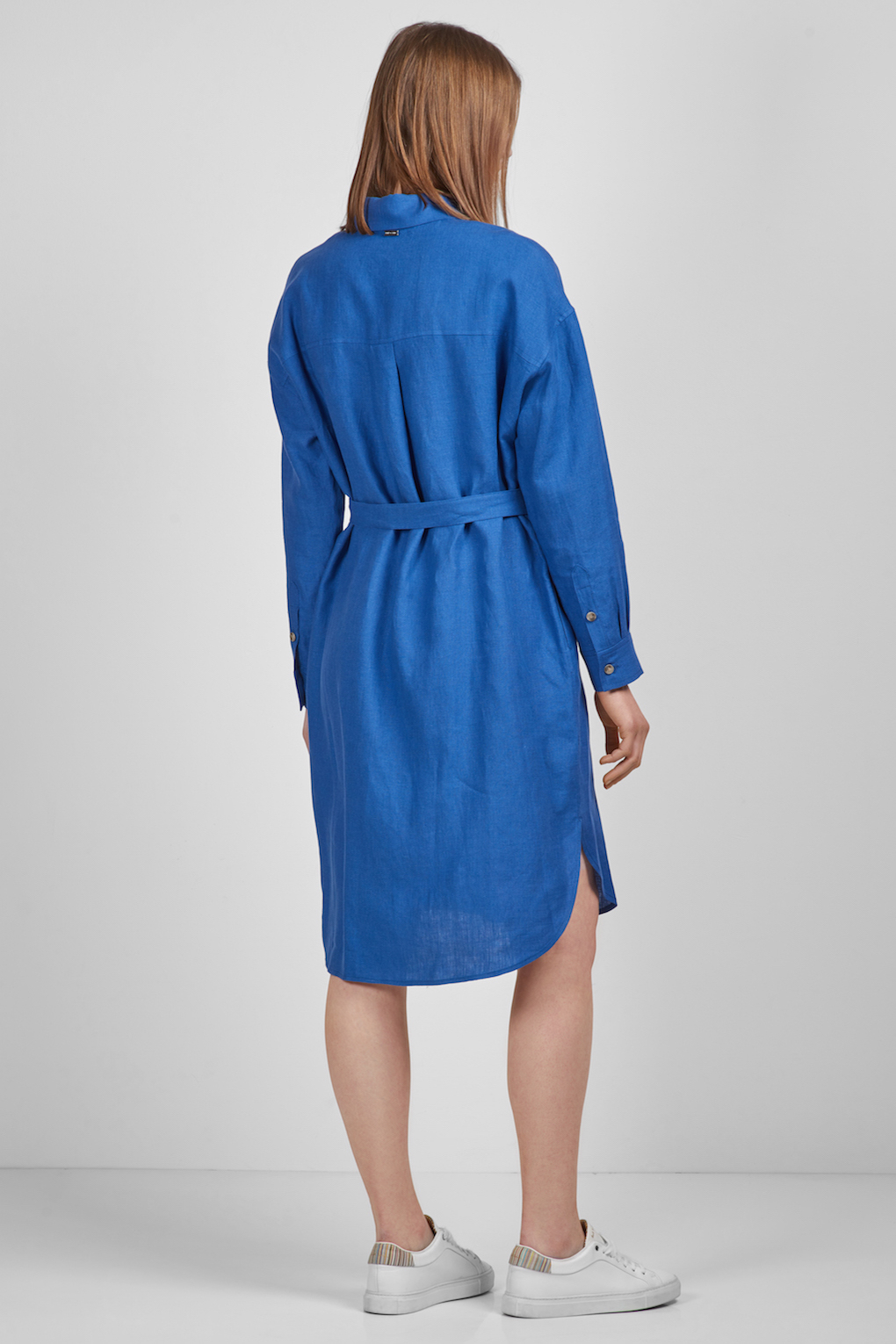 Платье льняное VASSA CODE, пол женский, цвет синий, фото №4