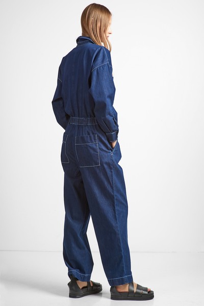 Комбинезон джинсовый VASSA CODE, пол женский, цвет синий, фото №3
