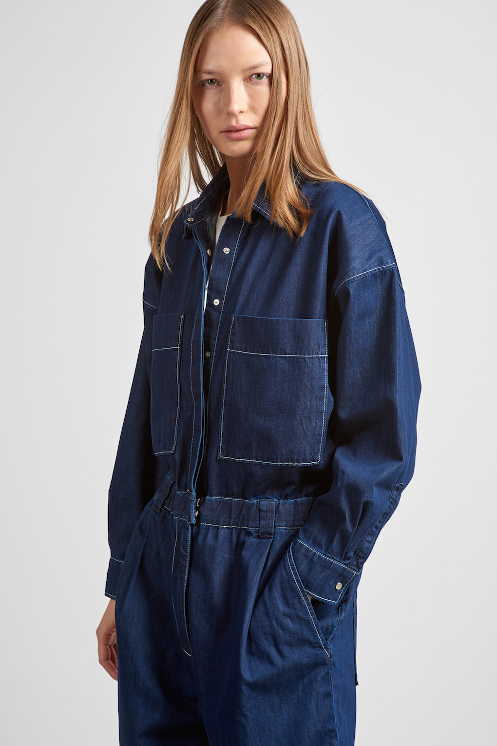 Jean overall VASSA CODE, пол female, цвет Синий