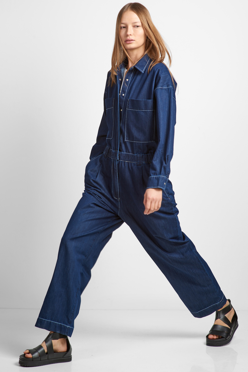 Jean overall VASSA CODE, пол female, цвет Синий